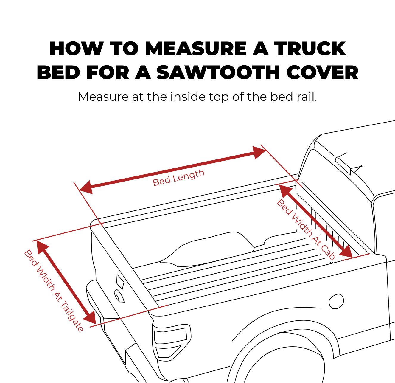 How to measure your Chevrolet Silverado 2500HD / 3500 HD / GMC Sierra 2500HD / 3500HD pickup truck bed for a tonneau cover